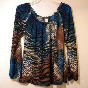 Carol Rose Peasant Style Long Sleeve Top Size: S